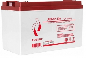 Аккумуляторная батарея Рубин USB 12V 100Ah AGM (30.5kg)
